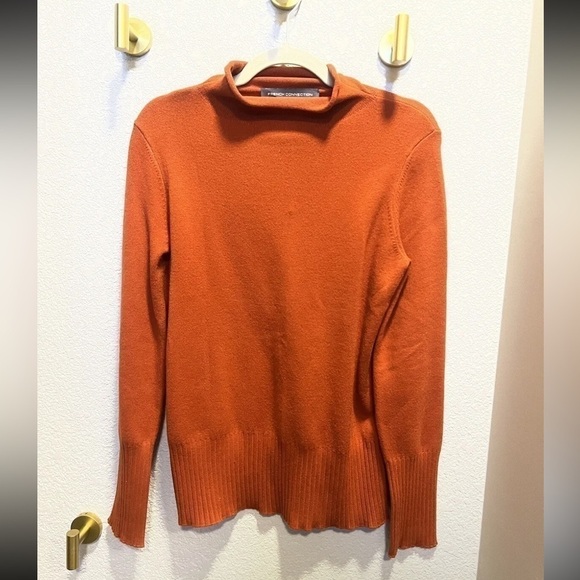 French Connection Burnt Orange long sleeve rollneck sweater size small - Picture 1 of 13